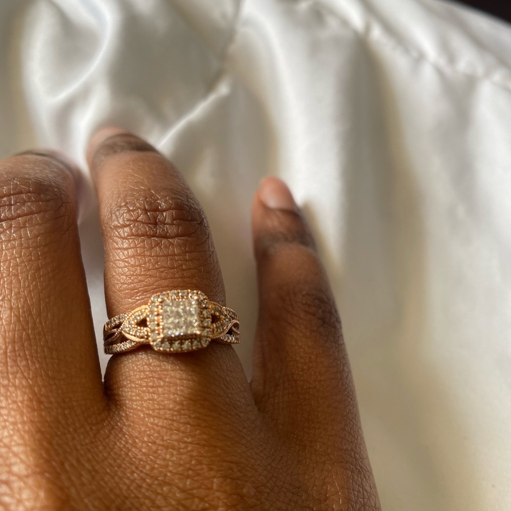 Rose Gold Diamond Engagement Ring